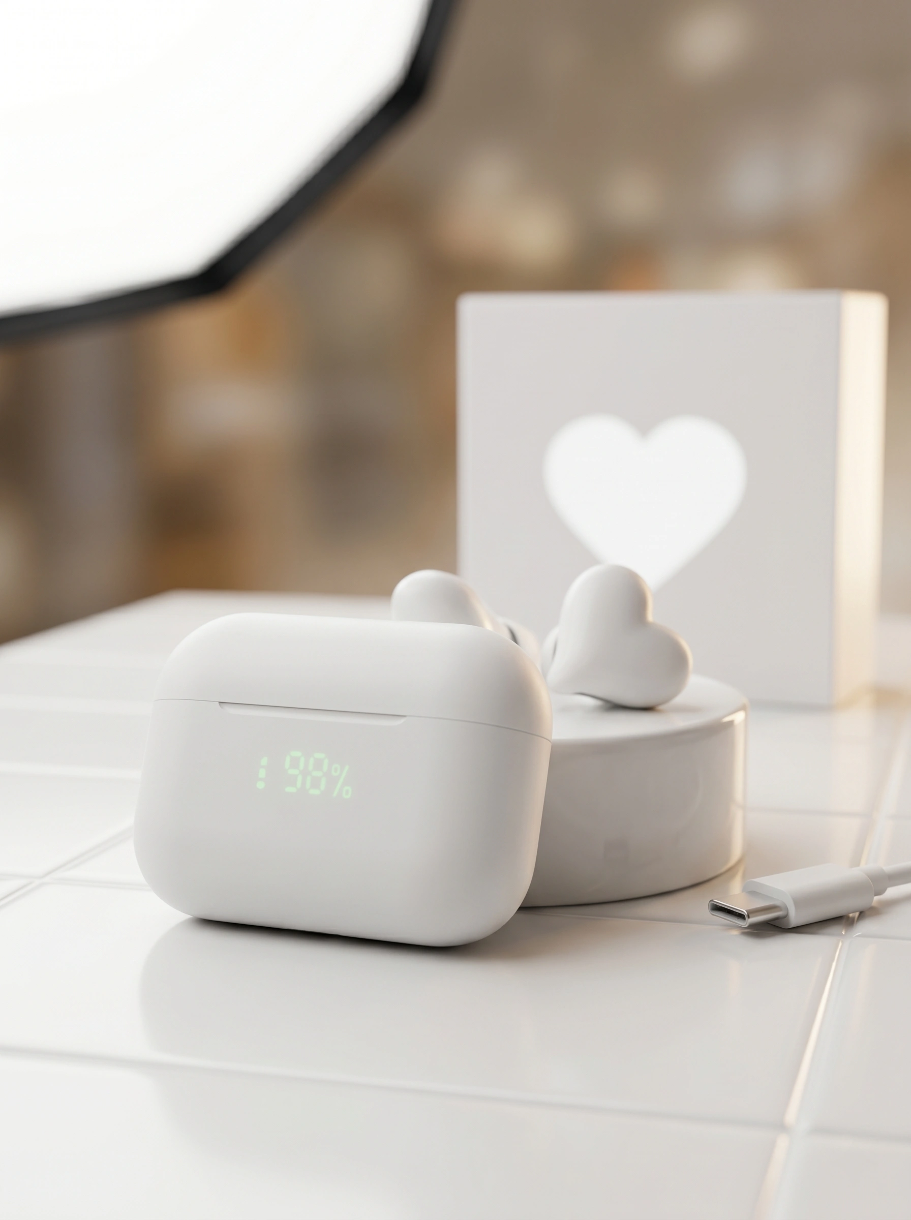 Наушники HEARTBUDS v4.0 в белом кейсе-сердечке